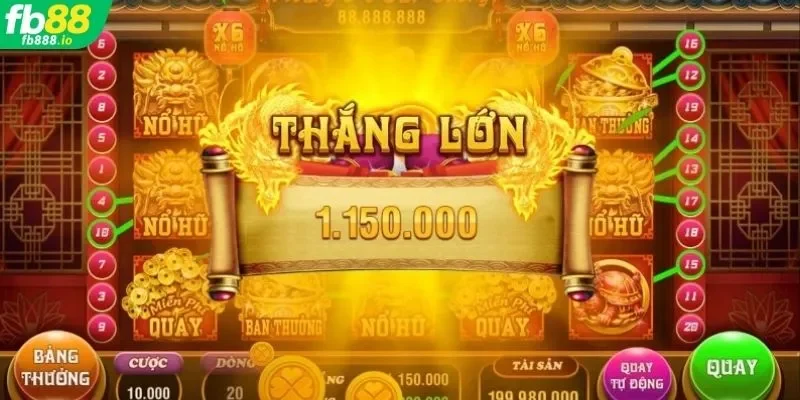 Nổ hũ FB88 tích hợp tỷ lệ RTP cao ngất ngưởng